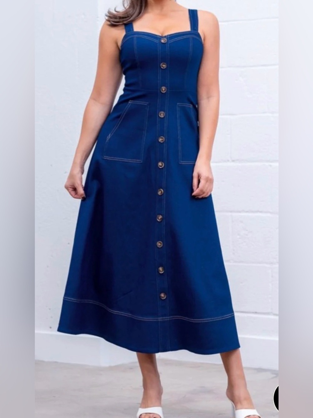 NWT Midi Denim Dress-Flawed